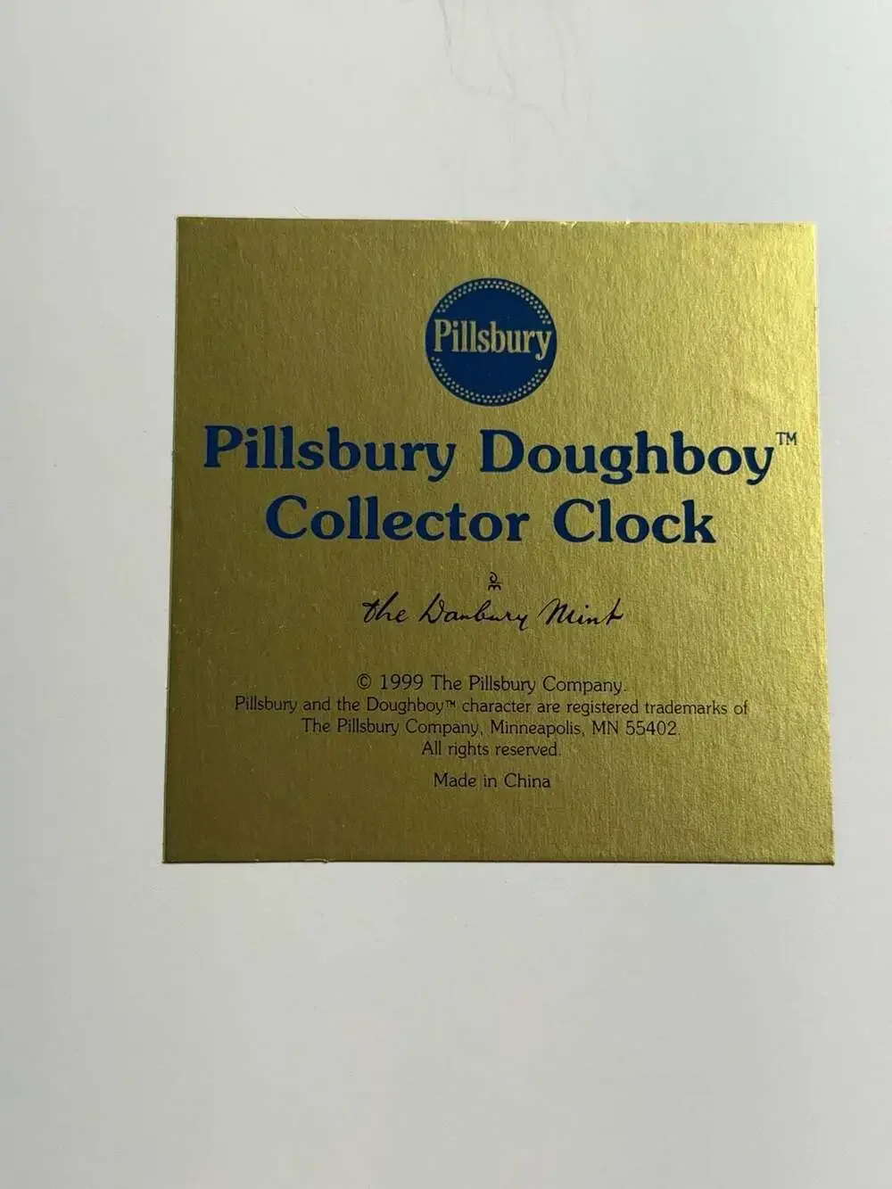 Vintage Pillsbury Doughboy Kitchen Mantel Clock